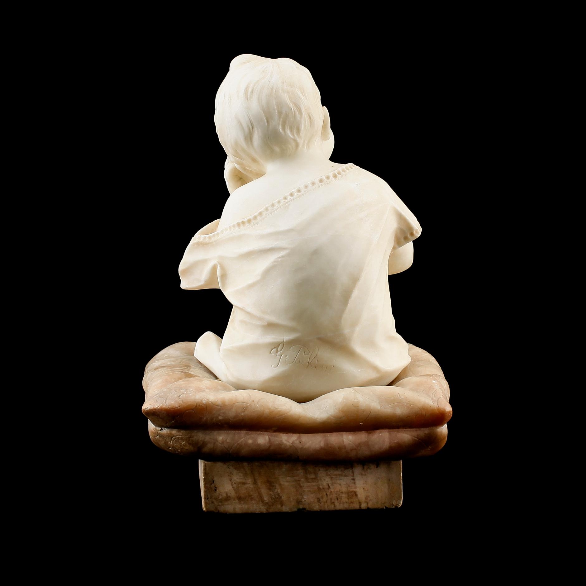 SKULPTUR, alabster, signerad G Jochini, 1900-talets första hälft.