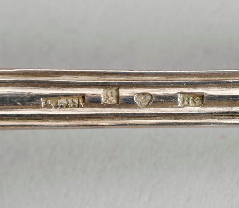 DOPSET, 3 delar, silver, svenska stämplar, 1880-tal. Total vikt ca 121 gram.
