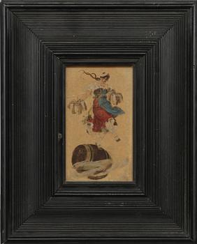 OKÄND KONSTNÄR, blandteknik, monogramsignerad FAK, sent 1800-tal.