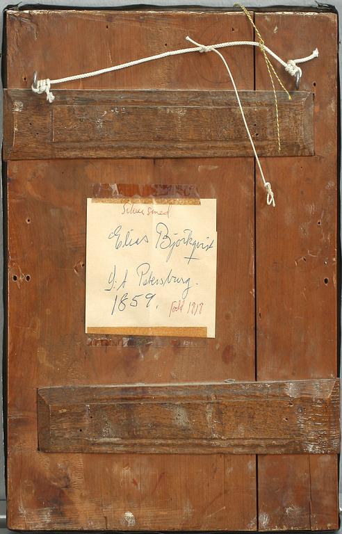 IKON med silverrizza. Ryssland, S.t Petersburg 1859.