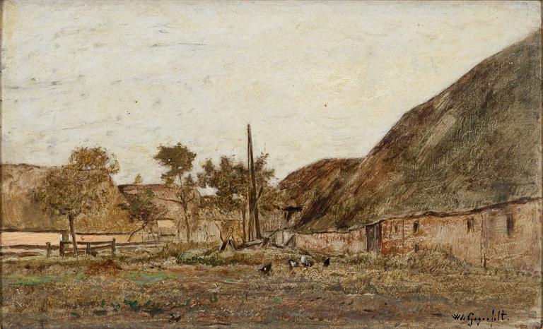 Wilhelm von Gegerfelt, oil on panel, signed.