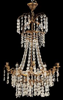 LJUSKRONA, gustaviansk stil, 1900-tal. Höjd 90 cm.