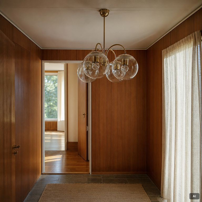 A ceiling lamp, 1970s.