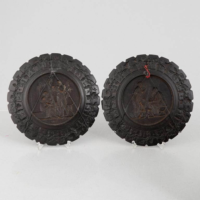 Four decorative plates, later part of the 20th century.
