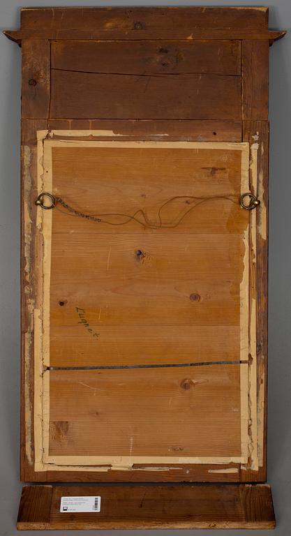 SPEGEL, mahognyfanerad, senempire, 1800-talets mitt.