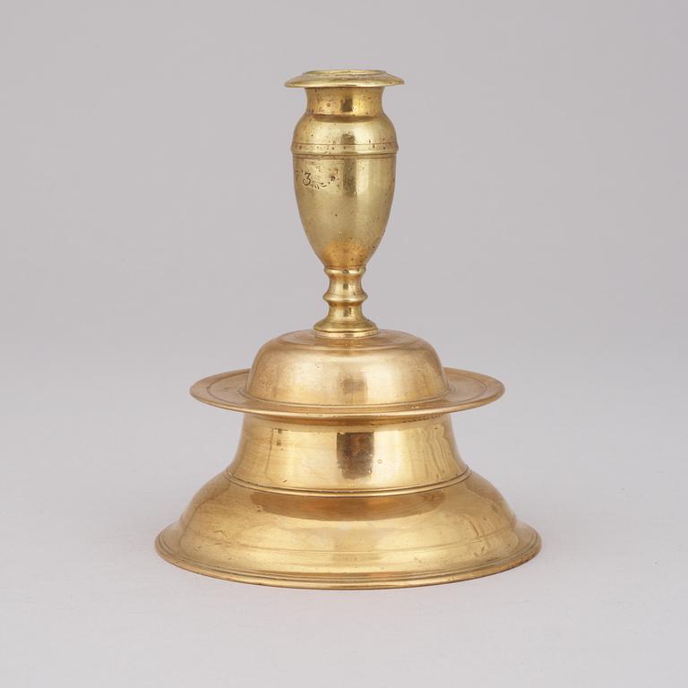 A Swedish Baroque candlestick, circa 1700.