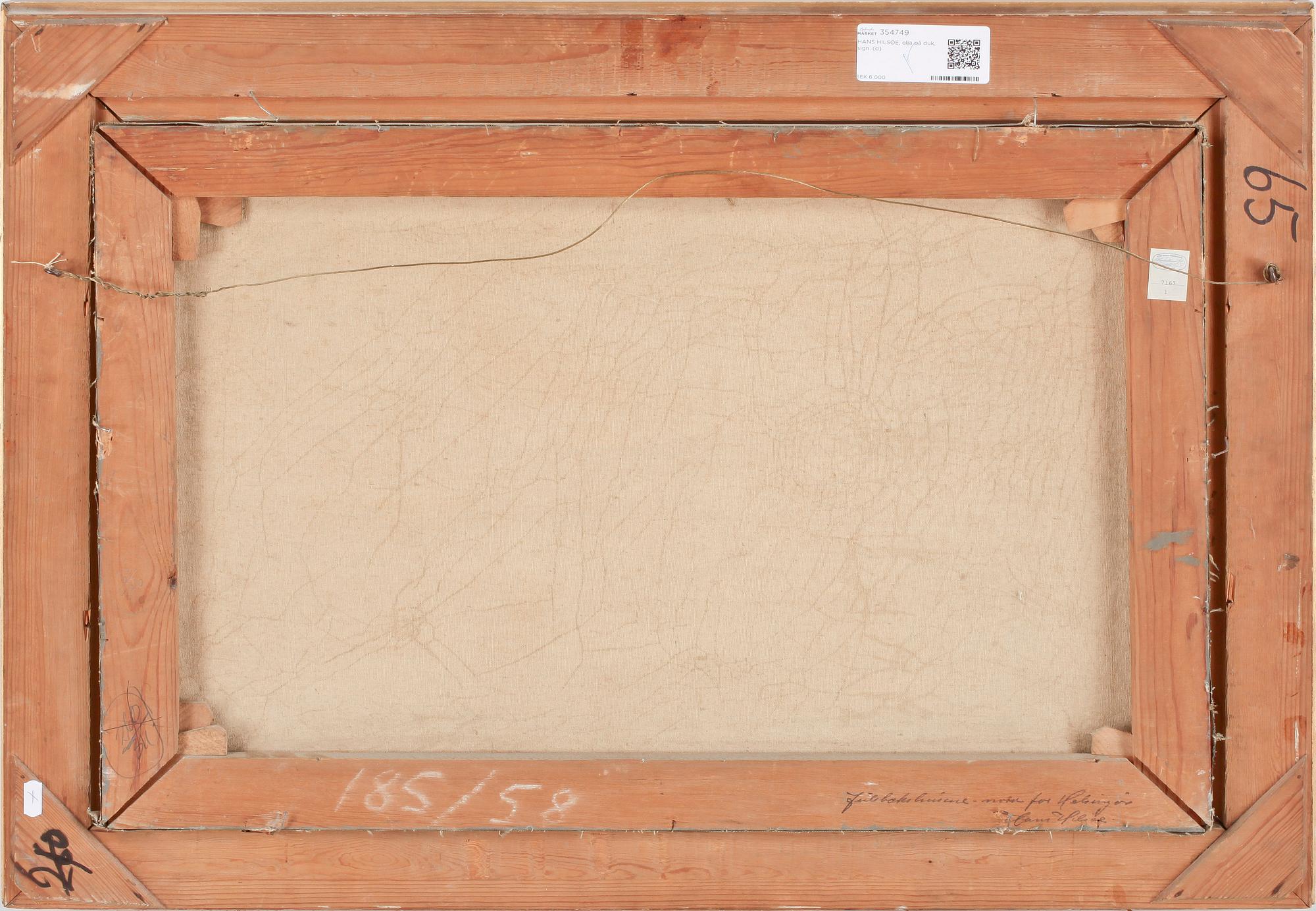 HANS HILSÖE, olja på duk, sign.