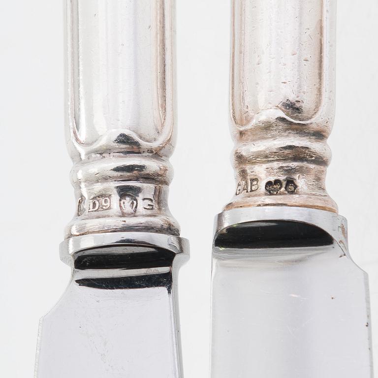 Aterimia, 26 kpl, hopeaa, "Gammal Svensk"-malli, GAB, Tukholma 1950-luku.