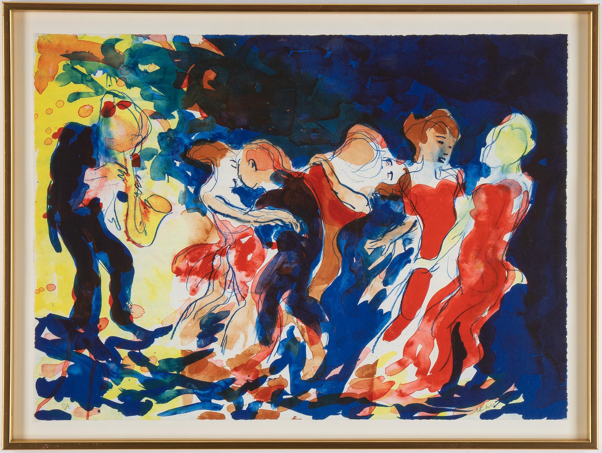 Peter Dahl, färglitografi, signerad EA.