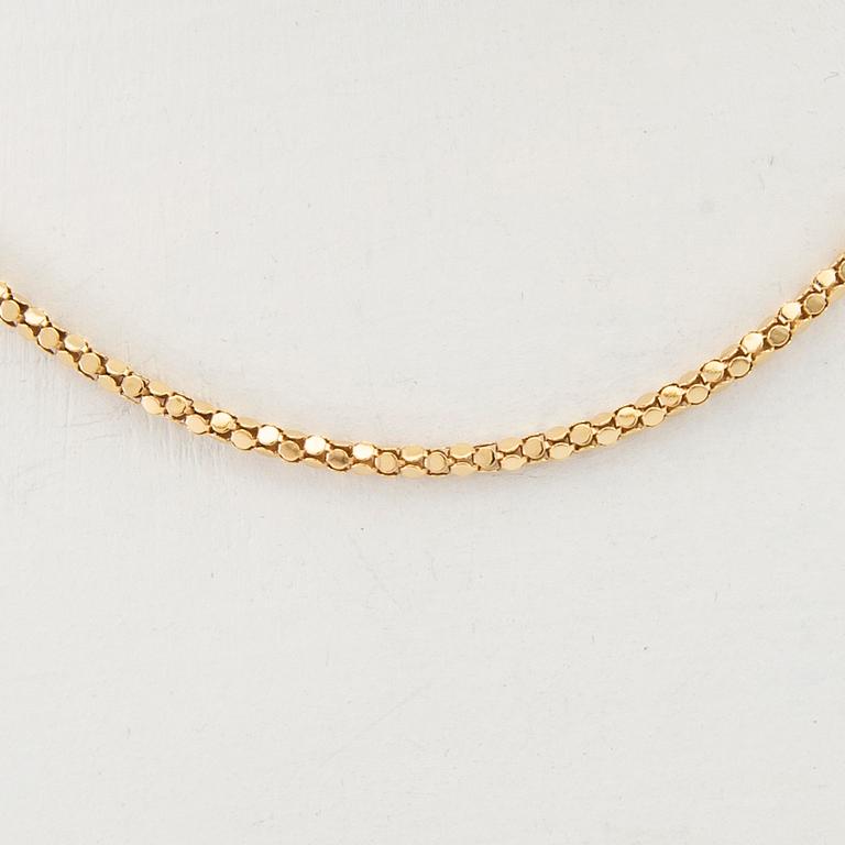 Necklace with fantasy links, 18K gold.