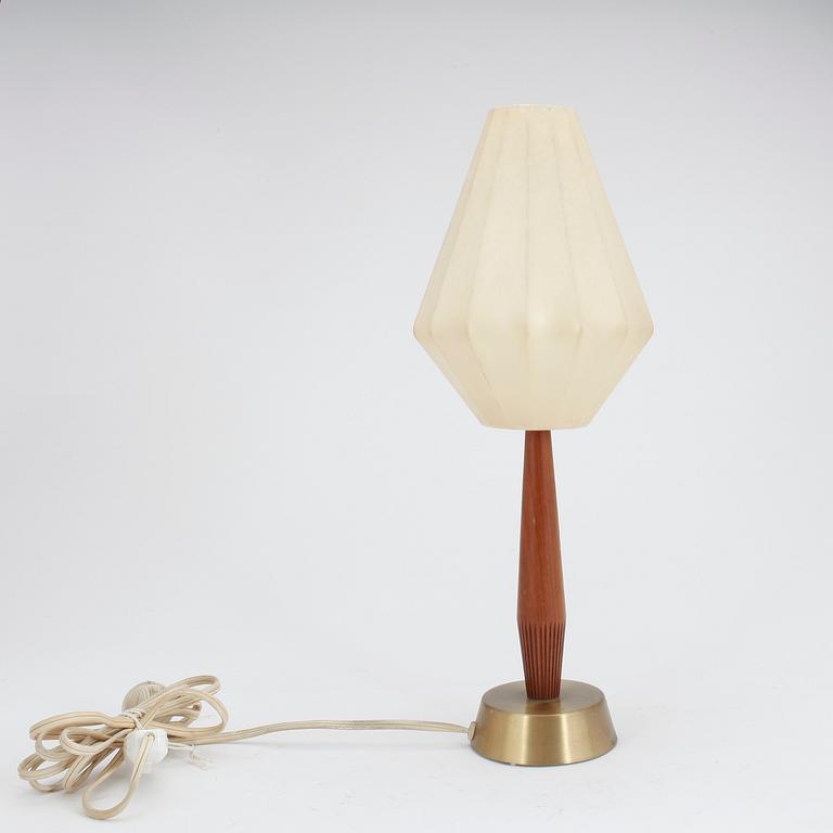 BORDSLAMPA, mässing, Asea, 1900-talets mitt.