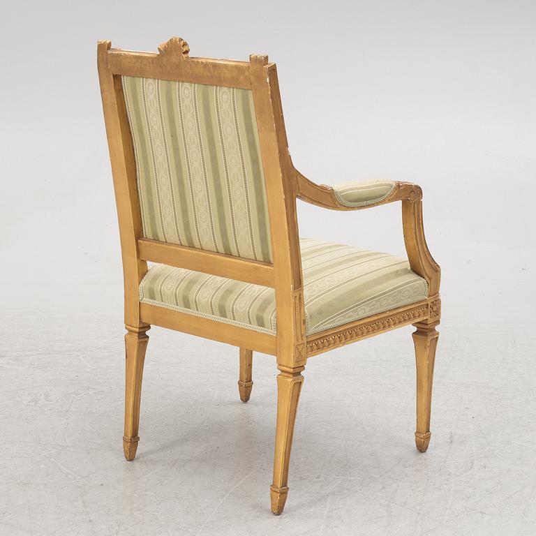 A late Gustavian armchair, Lindome, Sweden, around 1800.