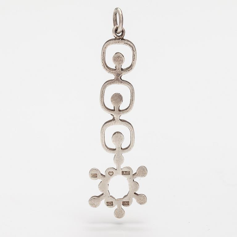 JORMA LAINE, A silver pendant. Kultateollisuus, Turku 1969.