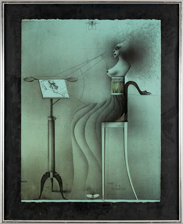 PAUL WUNDERLICH, färglitografier, 2 st, sign.