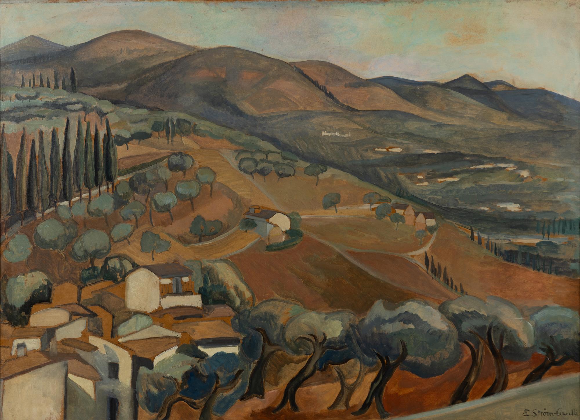 Elsa Ström-Ciacelli, Sydländskt landskap.