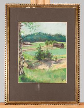 KATHY LONG, pastelli, signerattu K.K.