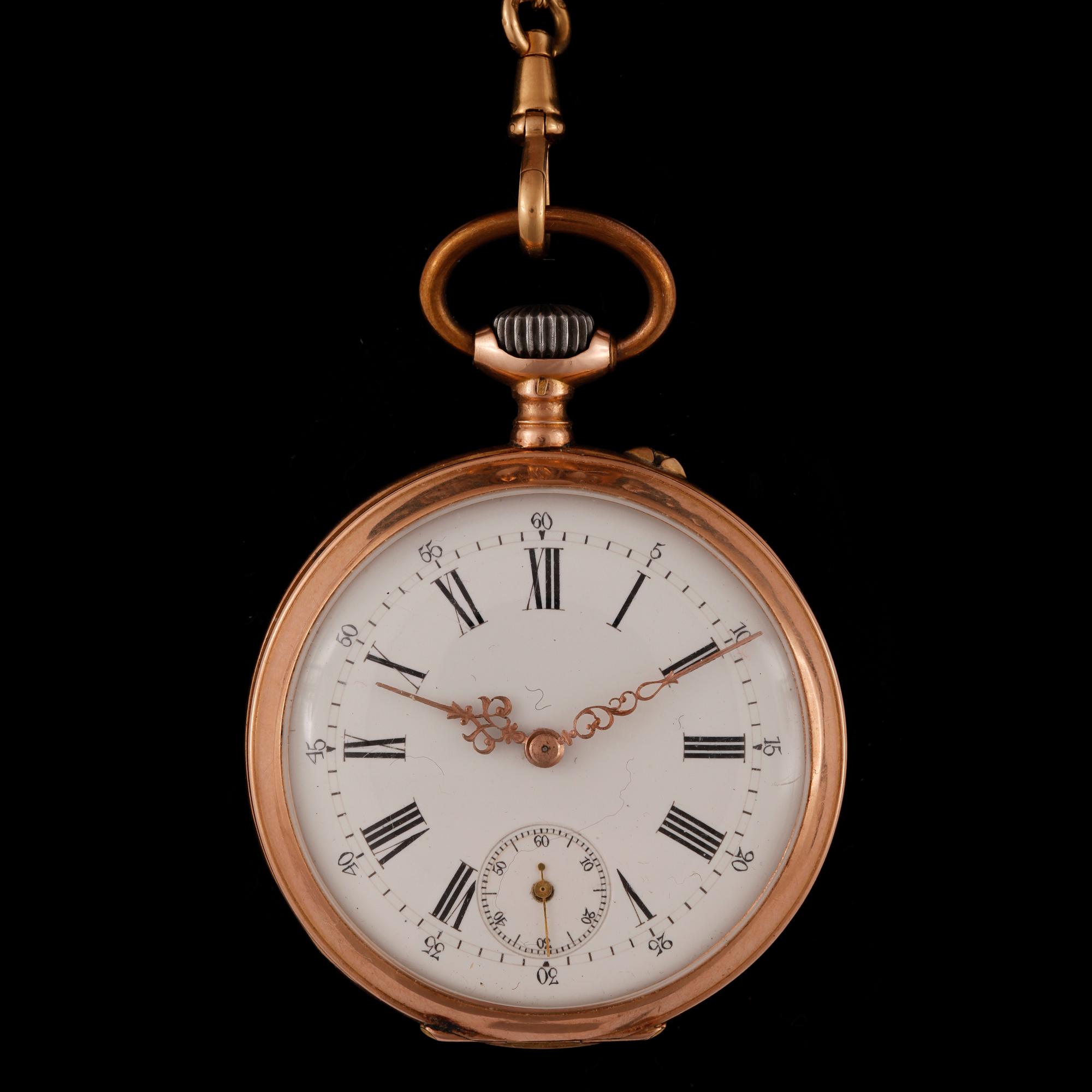 FICKUR, herr, 14k samt 18k guld. Total vikt ca 86 gram.