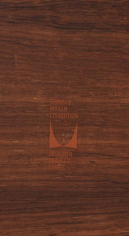 CHARLES & RAY EAMES, fåtölj med ottoman, "Lounge chair", Herman Miller.