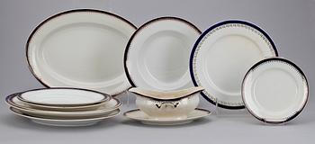 MATSERVIS, 63 delar, flintgods, Gustavsberg, tidigt 1900-tal.