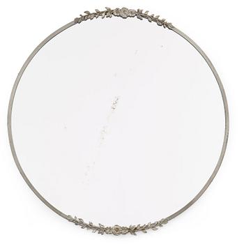 SWEDISH GRACE, a pewter mirror, 1920-30's.