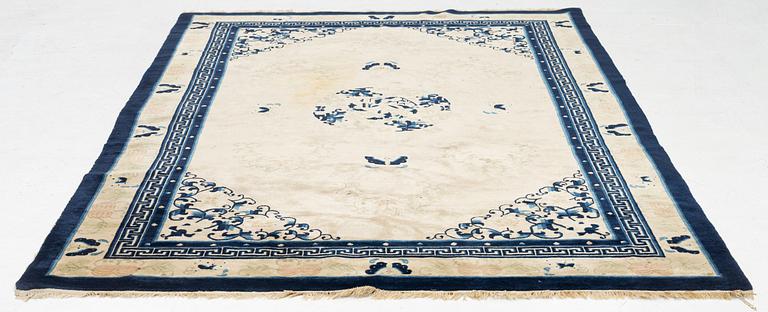 A carpet, old, China (antique finish), c. 276 x 189 cm.