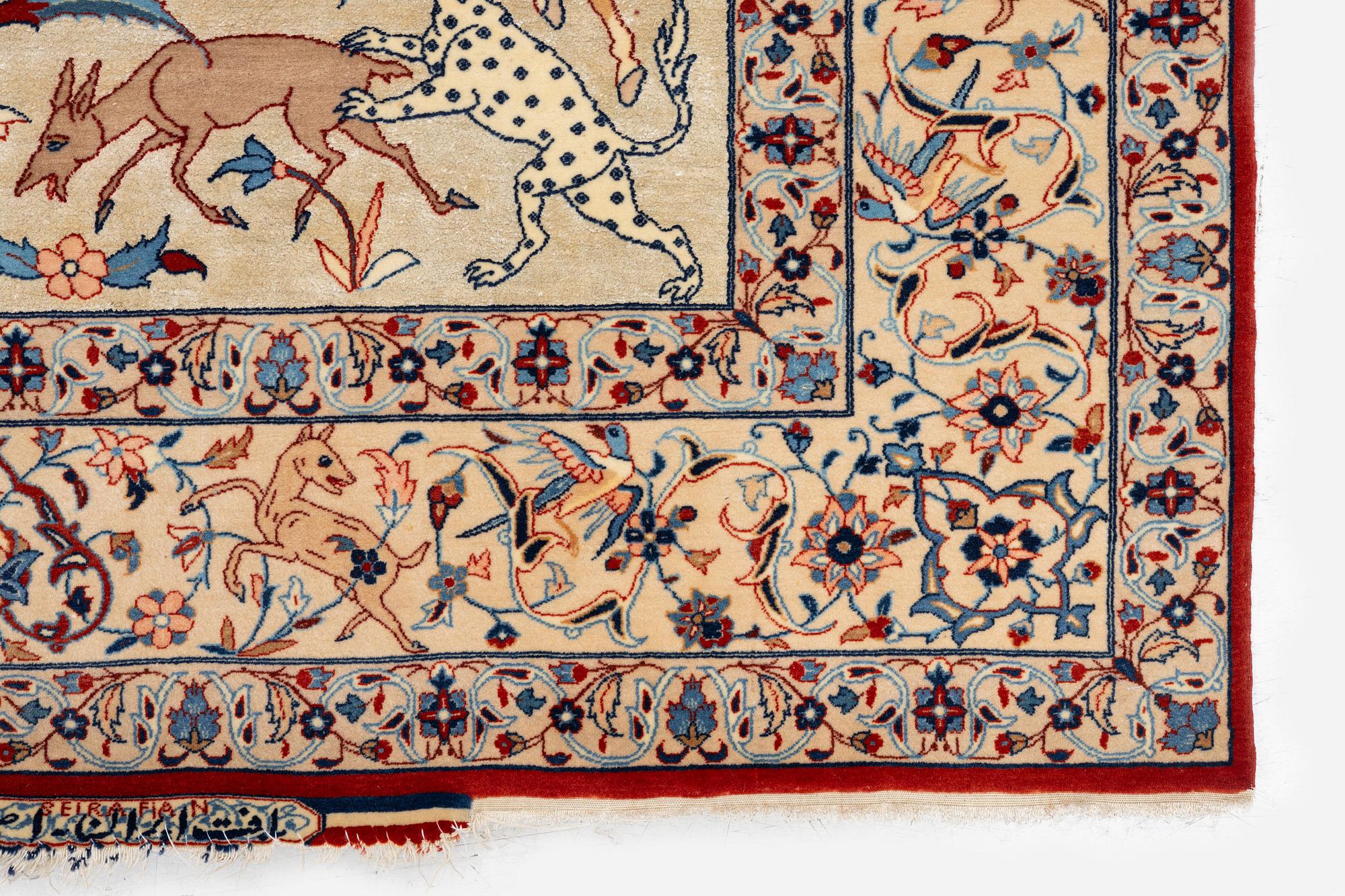 A semi-antique rug, Central Persia, signed (Hosien) Seirafian, c. 166 x 117 cm.