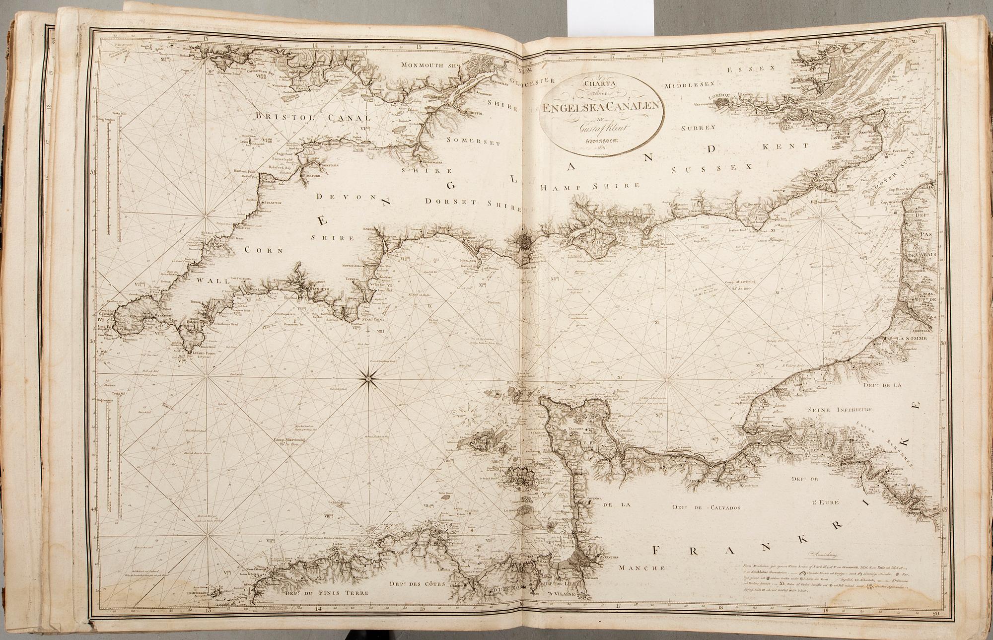 Gustaf af Klint, book, "Sweden's Maritime Atlas", 1797-1815.