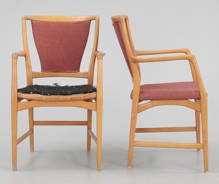 STOLAR samt KARMSTOLAR, 4 + 4, David Rosén, 1950/60-tal.