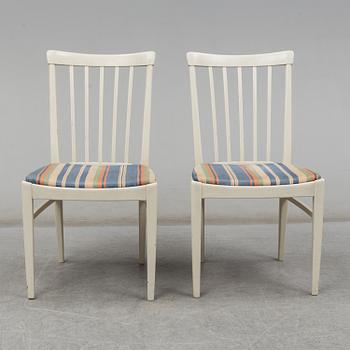 CARL MALMSTEN, table with 6 chairs, late 20th Century.