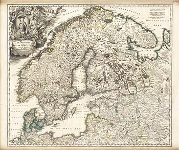 1085. Johann Baptist Homann, "Scandinavia".