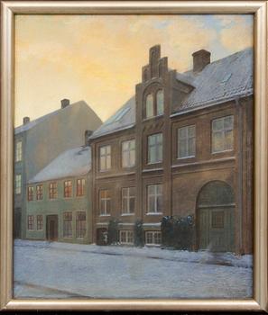 Theodor Jönsson, a signed and dated oil and pastel on canvas.