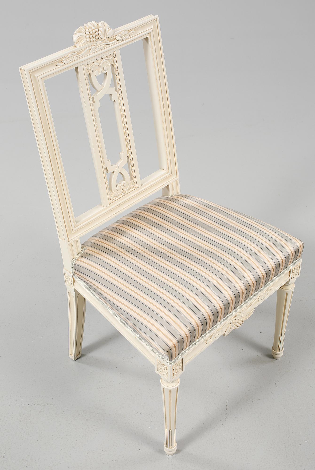 STOLAR, 6 st, gustaviansk stil, 1900-talets andra hälft.