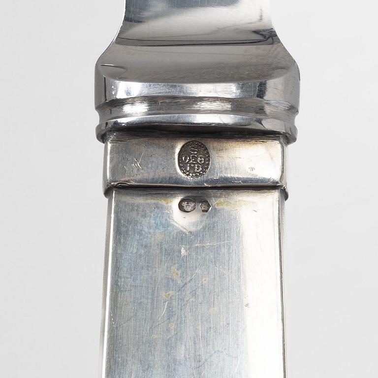Georg Jensen, A silver 'Pyramid' fish knife, silver, Denmark, 1925–1932.