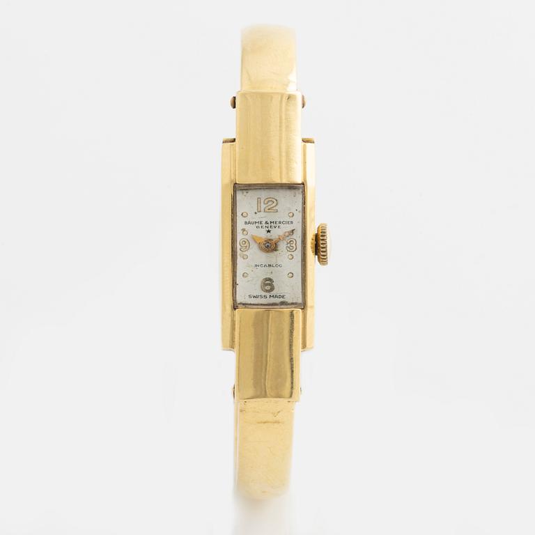 Baume & Mercier, 18K gold, wristwatch, 11 mm.