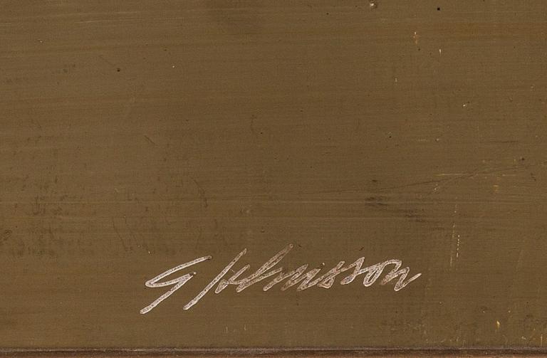 GUNNAR JOHNSSON, blandteknik på pannå, signerad.