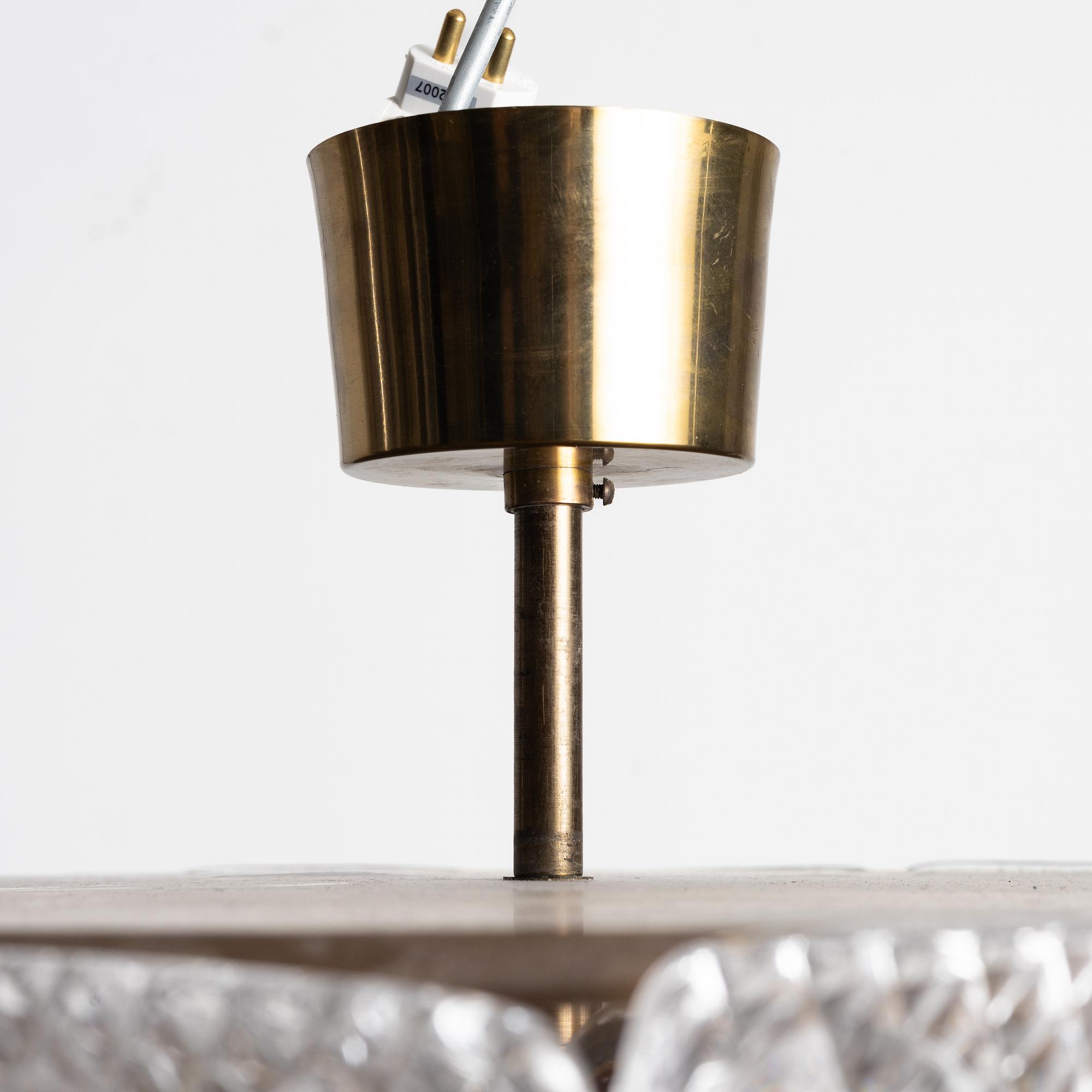 Carl Fagerlund, a ceiling lamp, Orrefors, second half of the 20th century.