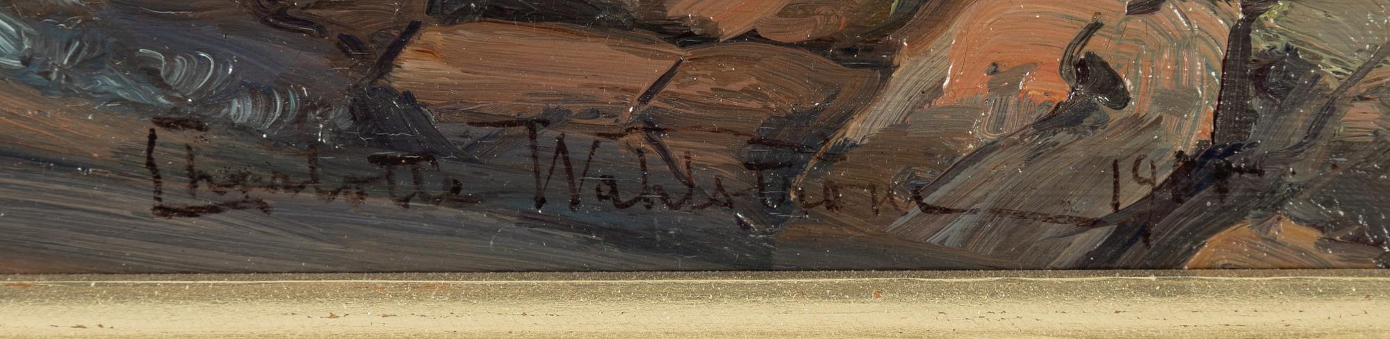 Charlotte Wahlström, oil on panel, signed and dated 1900.