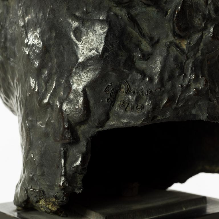 Gudmar Olovson, sculpture. Signed. Numbered. Foundry mark. Bronze, total height 53 cm, length 27 cm.