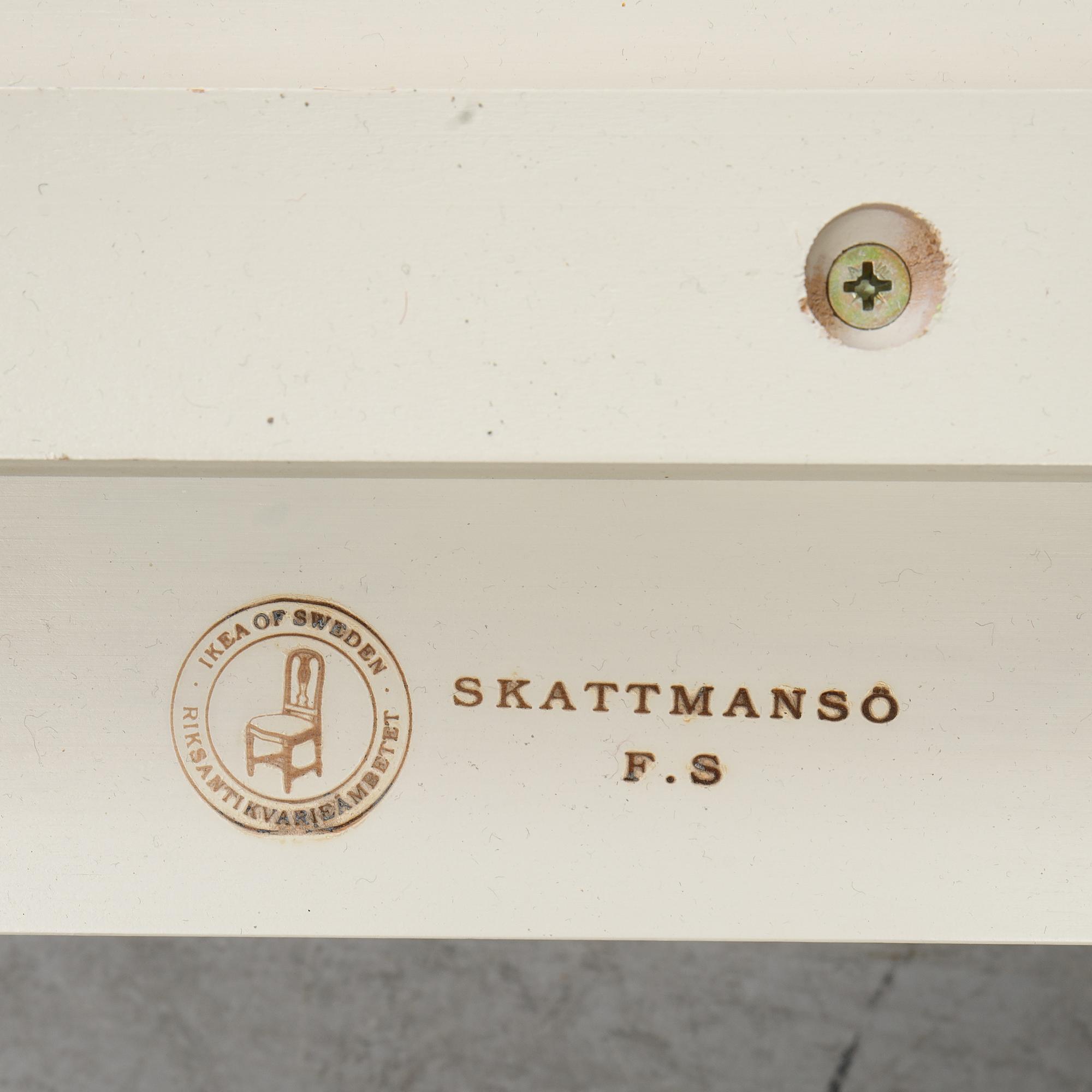 A 'Skattmansö' four poster bed, Ikea, 1990's.