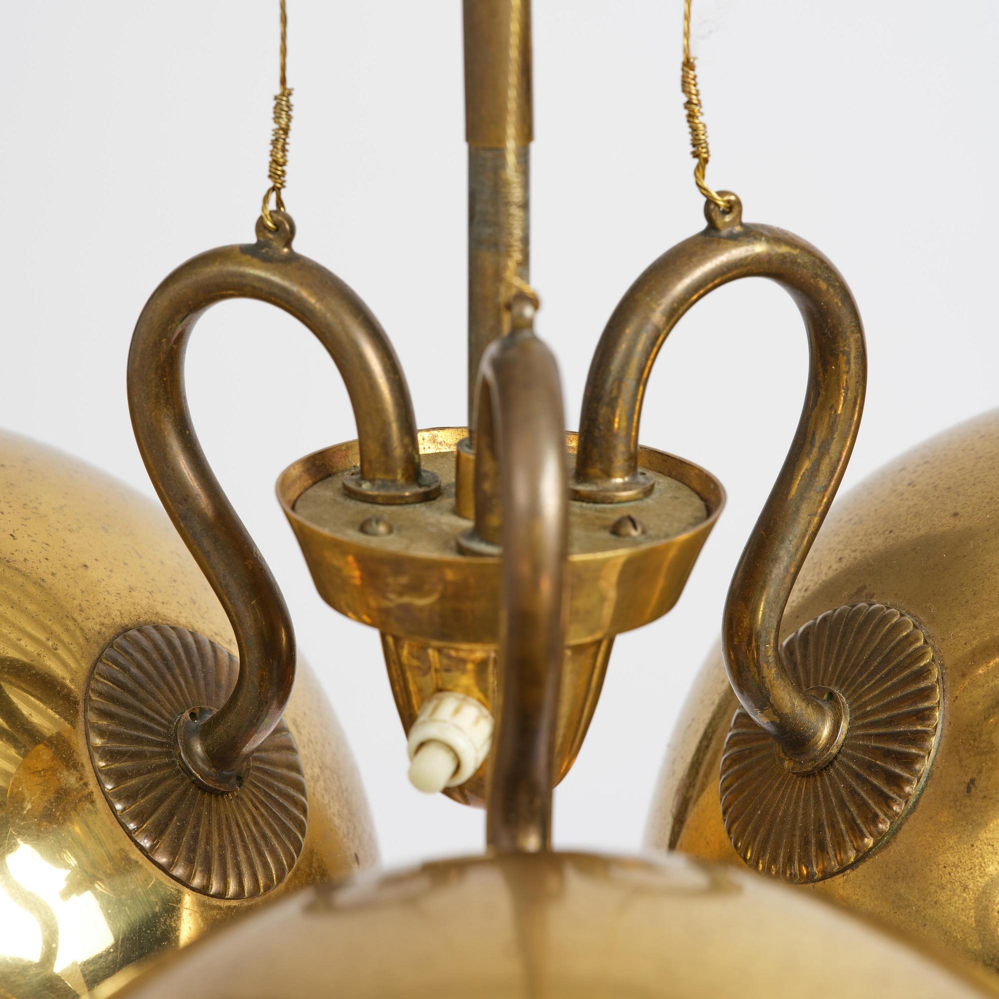 Harald Notini, taklampa, modell "11894", Arvid Böhlmarks Lampfabrik, Stockholm, 1950-tal.