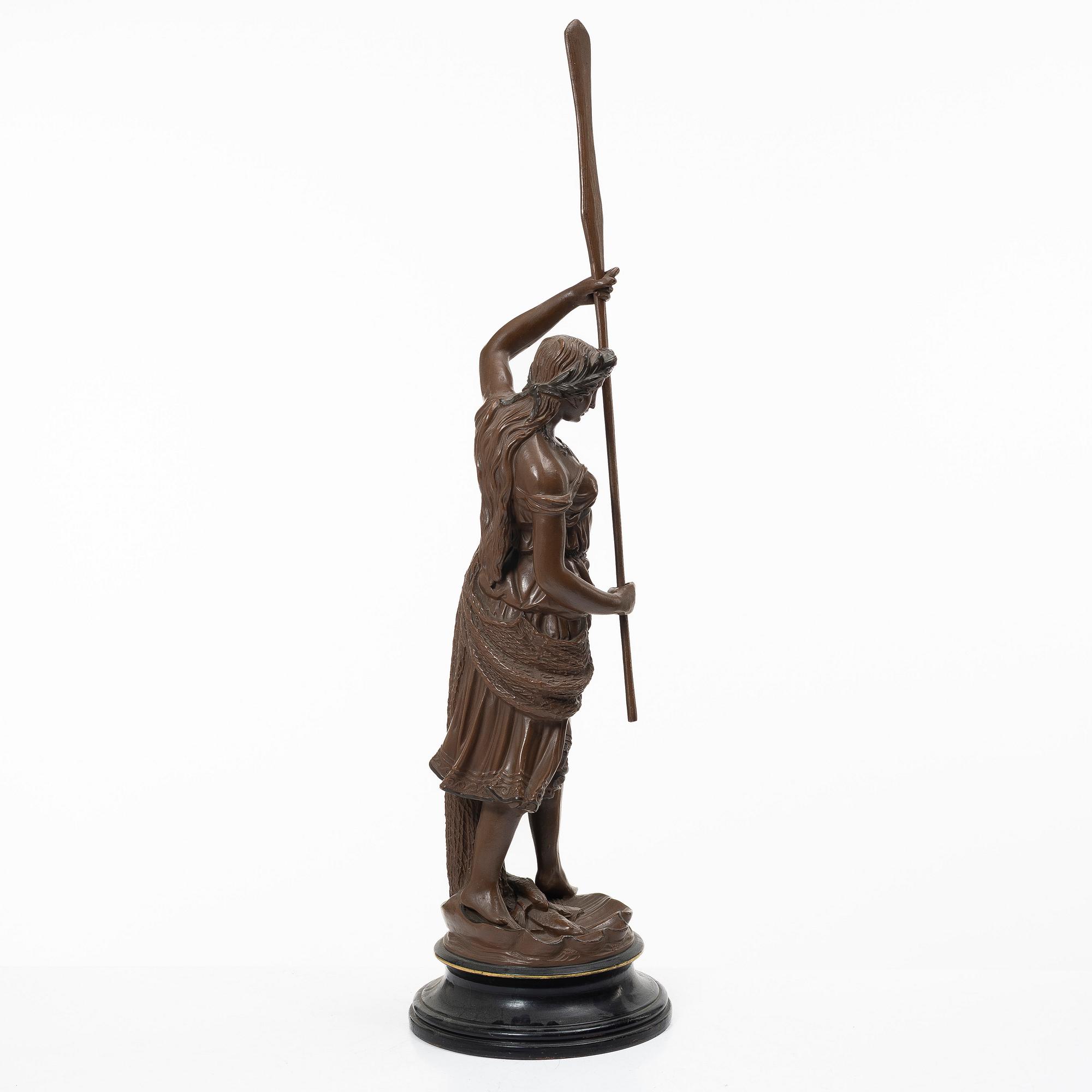 Decorative sculpture, "Britomartis", circa 1900.