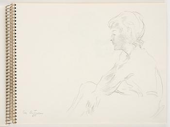 Lotte Laserstein, Sketchbook with approximately 42 drawings, of which 1 is signed.