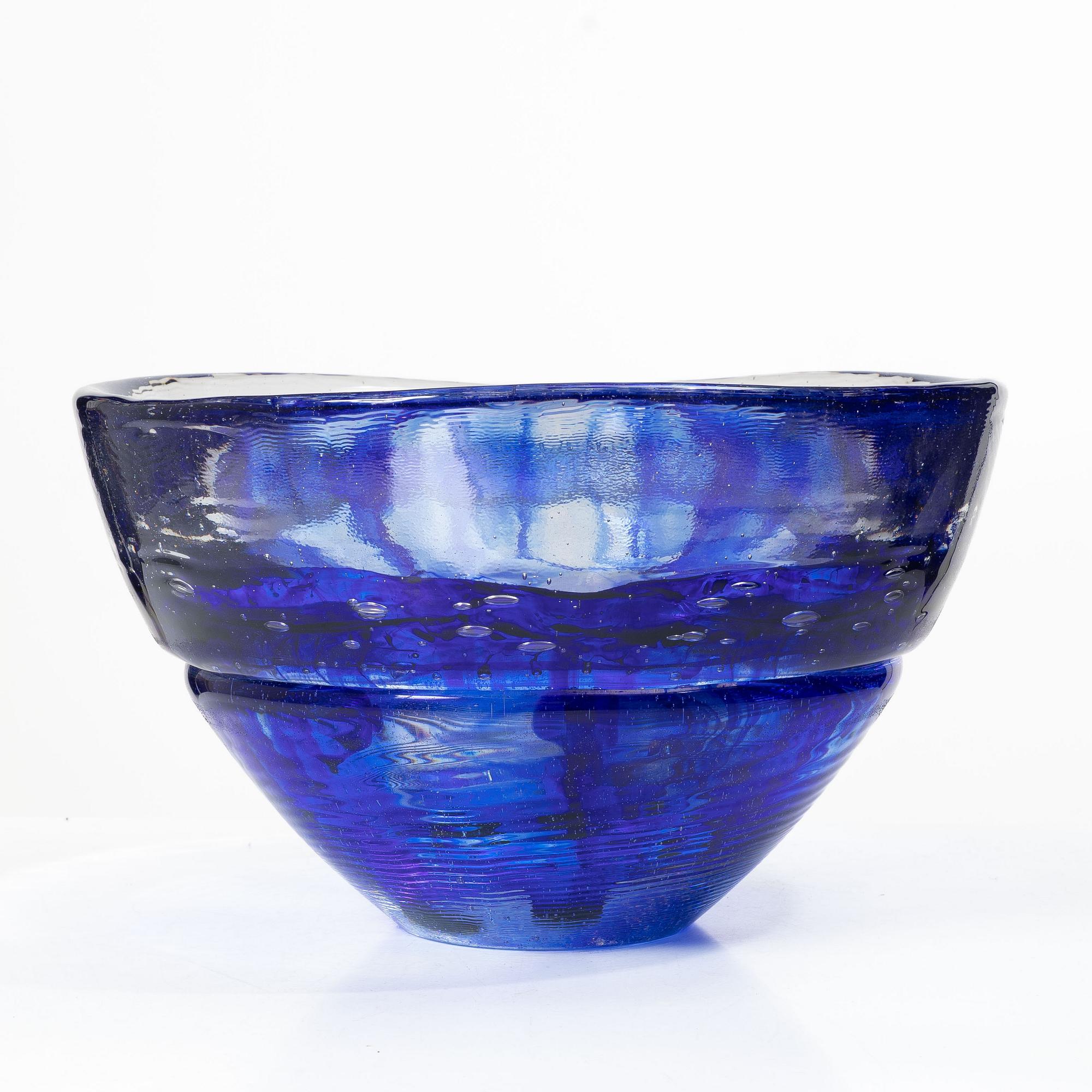Lars Hellsten, skål, glas, Orrefors 1994.