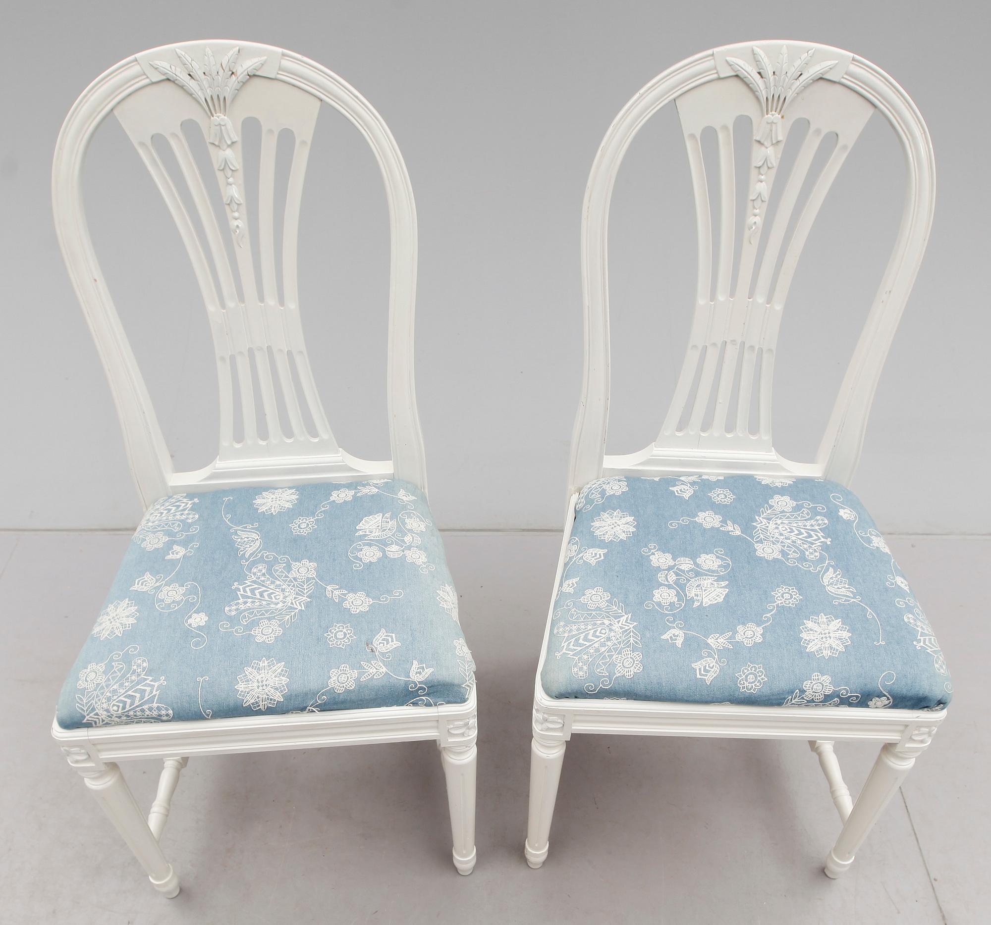 MATGRUPP, 5 delar, gustaviansk stil, 1900-talets andra hälft.