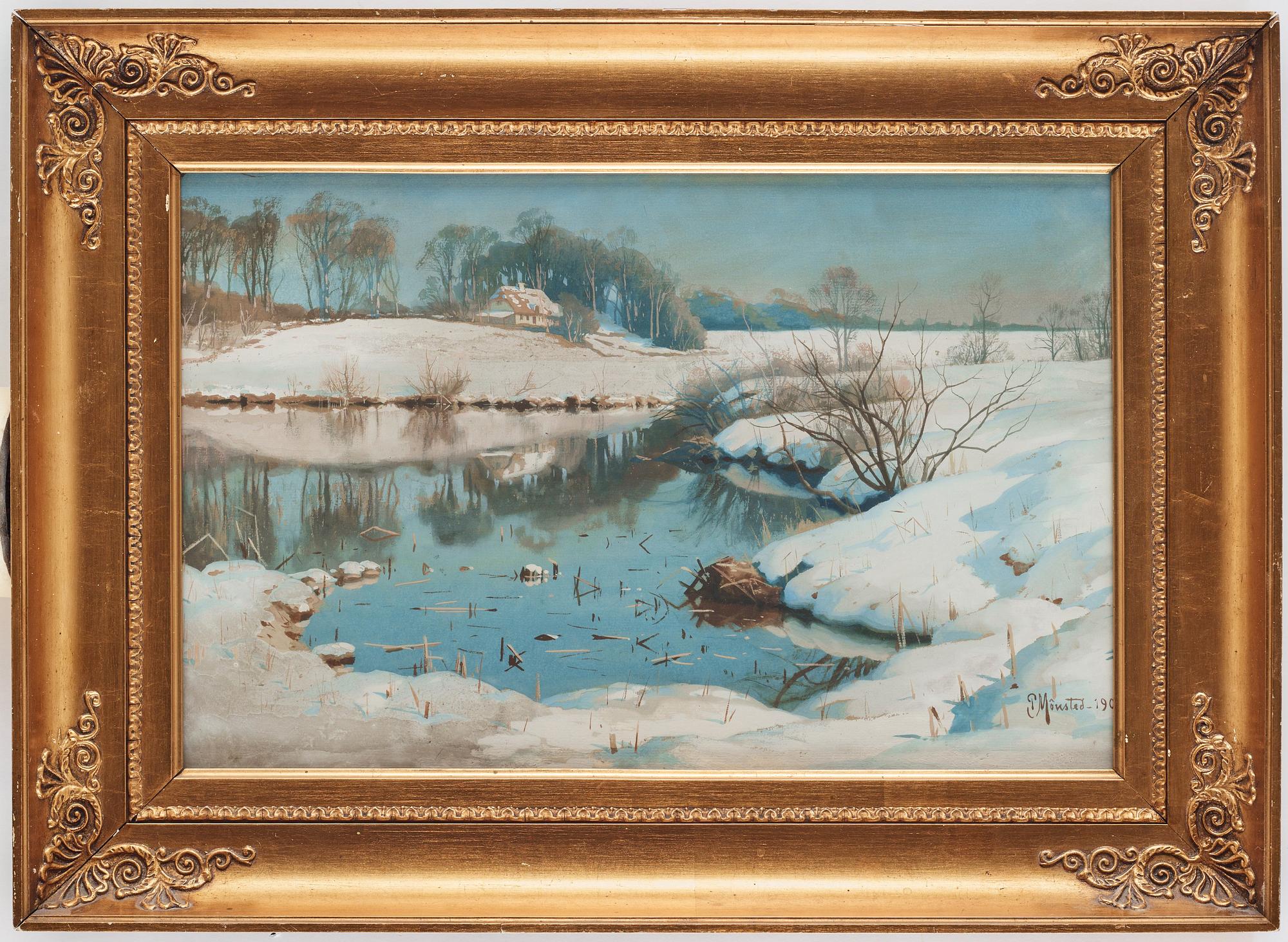 Peder Mork Mönsted, Vinterlandskap.