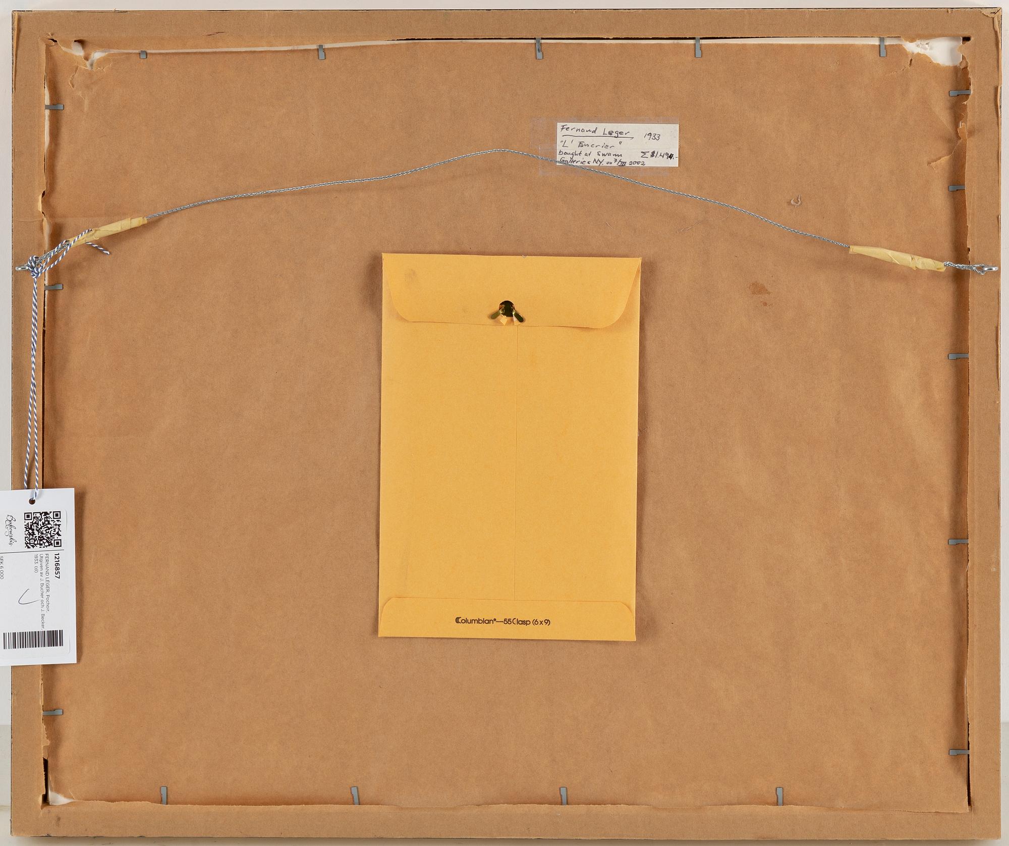 FERNAND LÉGER, Pochoir, Utgiven av J. Bucher och J. Becker, 1933.