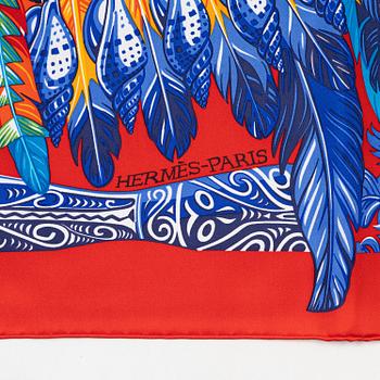 Hermès, a 'Danse Pacifique' twill silk scarf.