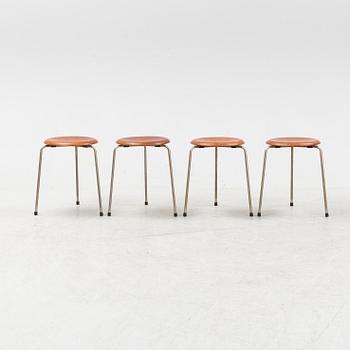 Arne Jacobsen, a set of four 'Dot' stools, Fritz Hansen, Denmark, 1960's.