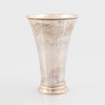 A Swedish silver beaker, mark of JL Hultman, Stockholm 1936.