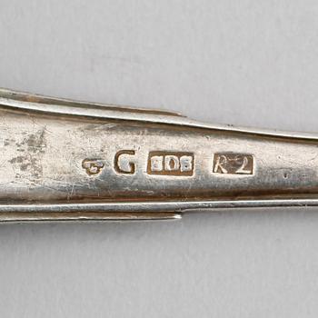 MATSKEDAR, 2 st, silver, svenska stämplar 1700-/1800-tal. Vikt ca 106 gram.